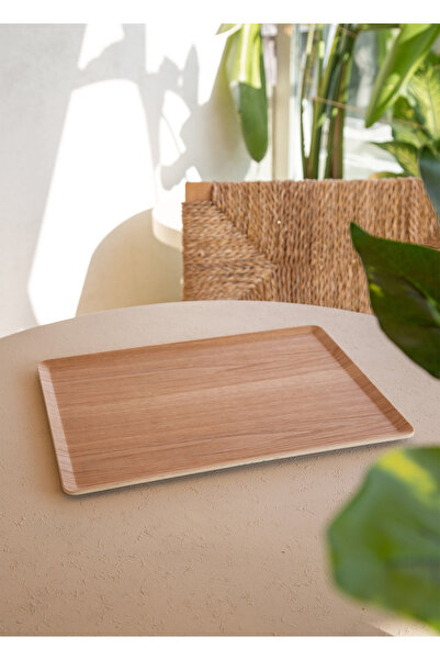 The Mia Natura Non-Slip Wooden Tray 36X28 cm