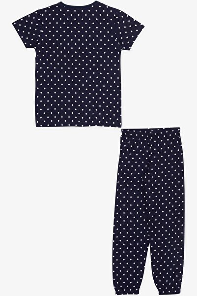 Breeze Σετ πιτζάμες για κορίτσια X με πουά μπλε ναυτικό (4-8 ετών)