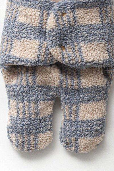 Cassiope Kulaklı Ekoseli Dış Kundak Patikli Uyku Tulumu Wellsoft Erkek Bebek Battaniye