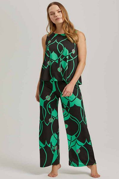 LOOMERİE Loomerie 23524 Set pijamale cu mâneci zero pentru femei-negru