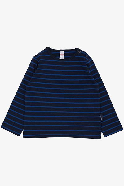 Breeze Baby Boy Long Sleeve T-Shirt Placket Striped 9 Months-3 Years, Navy Blue