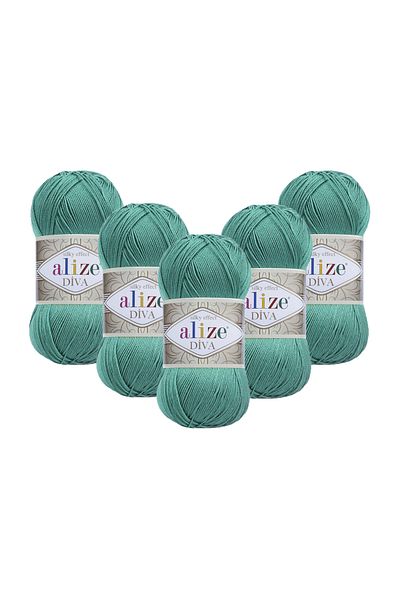 Alize خيوط الحياكة اليدوية ديفا 100 جرام. عبوة من 5 قطع (100 جرام × 5 قطع)