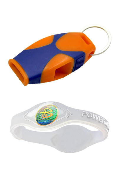 BLACK 130 dB Profesyonel Hakem ve Antrenör Düdüğü ve Hediye Power Balance Den...