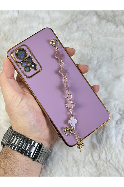 Vip Case متوافق مع XIAOMI REDMI NOTE 11 PRO وNOTE 12 PRO 4G - مقاوم للأوساخ ولامع من السيليكون مع مقبض يدوي