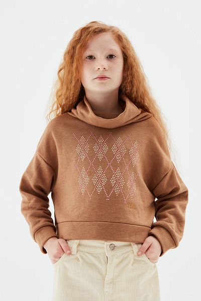 Tyess Bg Store Girl's Camel Sweatshirt 22Fw1Tj4438