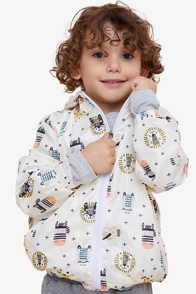 Breeze Boy's Raincoat Animalistic Patterned 1-5 Years, Cream