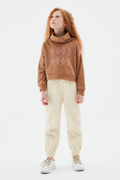 Tyess Bg Store Girl's Camel Sweatshirt 22Fw1Tj4438