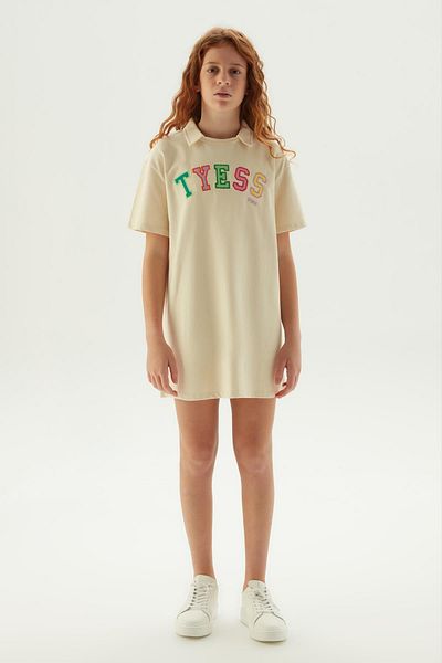 Tyess Bg Store Girl's Beige φόρεμα