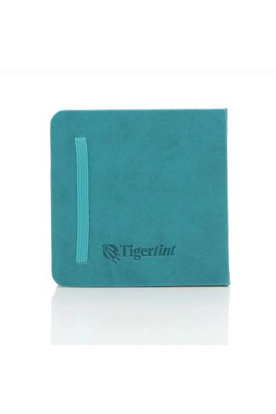 Tigertint Turquoise 80 Yp Hard Cover 12X12 cm Sketchbook - 140 Gr