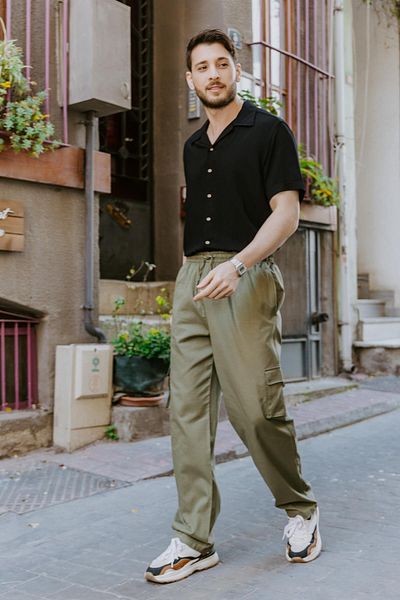 Los banditos Ανδρικό παντελόνι με ελαστική μέση και πόδι με τσέπες