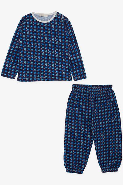 Breeze Baby Boy Pajama Set, Racquet Pattern, 9 Months-3 Years, Navy Blue
