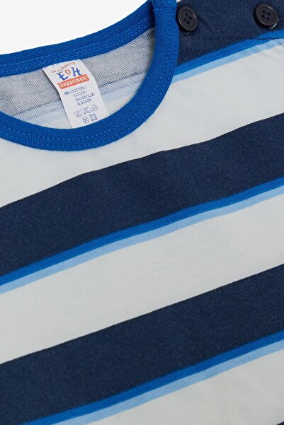 Breeze Baby Boy Long Sleeve T-Shirt Patchwork Striped 9 Months-3 Years, Mixed Color