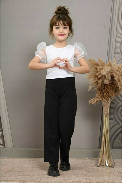 elfanto kıds Girl's Baby Suit Raised Short Coat Pants Cotton T-Shirt