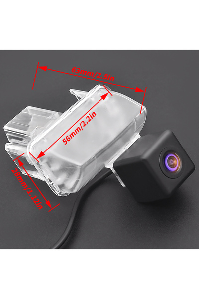 Choice كاميرا الرؤية الخلفية للسيارة بجهد 12 فولت، مناسبة لسيارات تويوتا أوريس هاتشباك E150، فورتشنر، ياريس، بريوس سي، أكوا.