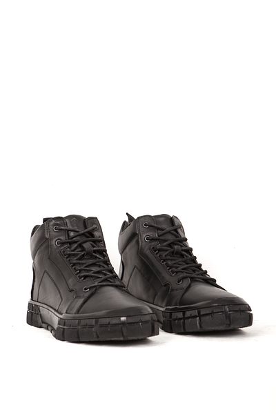 Hammer Jack Ανδρικά Comfort Lace-up Casual Boots Real Leather Hj 23660m Μαύρο