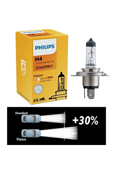 Marka Philips H4 12v 60-55w Standart %30 Fazla Işık Ampul 12342 Ean- 87115004...