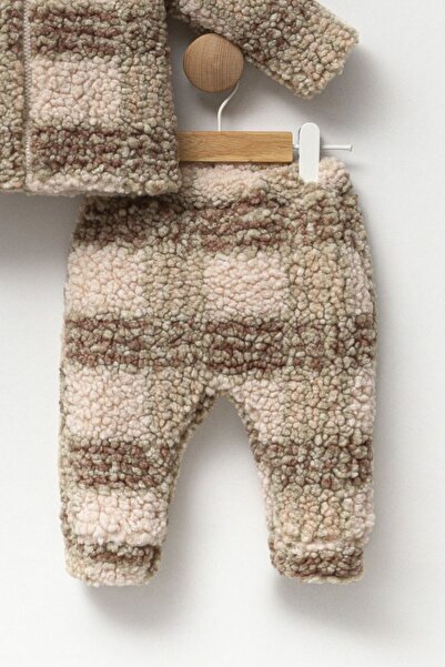 Cassiope Wellsoft Baby Boy Set - Plaid Print, Zip-Up and Thick Winter Jacket