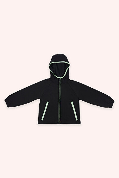 Panço Erkek Çocuk Kapüşonlu Siyah Sweatshirt