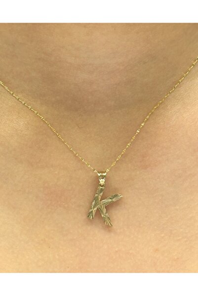 Hakan Güler Kuyumculuk 14 Ayar Altın K Harfli Aynalı Zincir