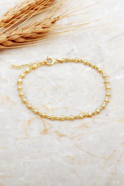 Sümer Telkari Su Yolu Altın Kaplama İnce Gümüş Bileklik 4693