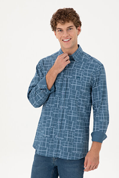 U.S. Polo Assn. Men's Light Blue Long Sleeve Shirt 50291236 -Vr003