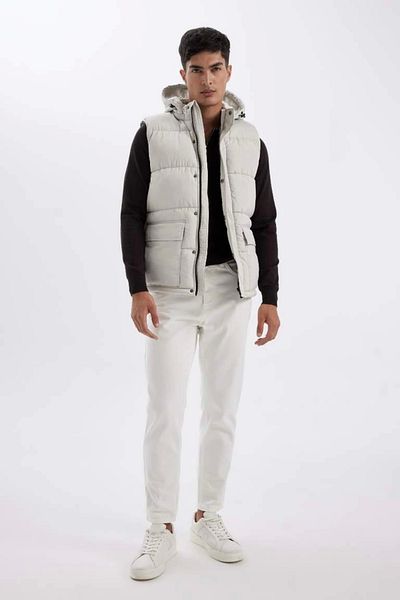DeFacto W5509 Water Repellent Detachable Hooded Pocket Vest