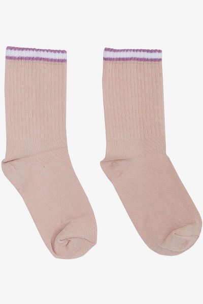 Katamino Чорапи до глезена на райета за момиче 7-14 години - Dusty Rose