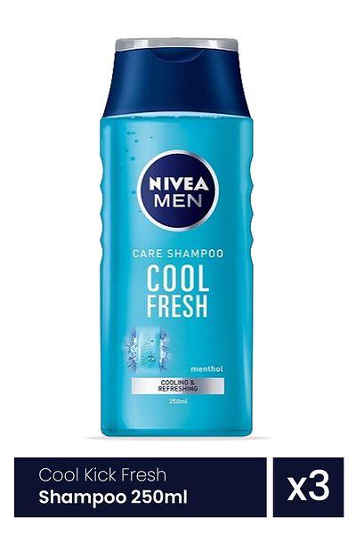 NIVEA Men Cool Kick Fresh Shampoo 3 Pieces x 250ml