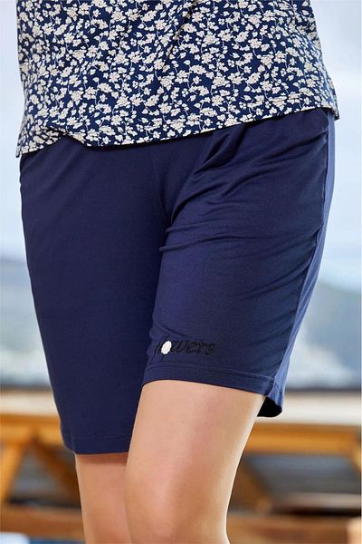 Cossy By Aqua 24692 Women's Navy Blue Short Sleeve Pajamas Set with Shorts