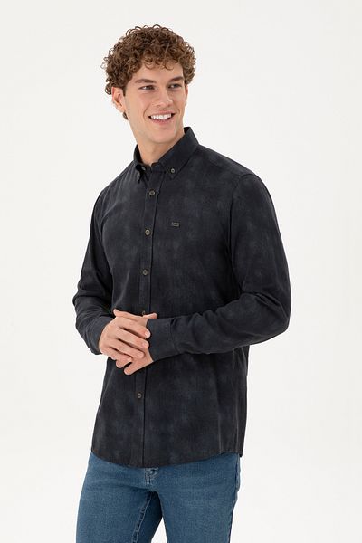 U.S. Polo Assn. Men's Dark Green Long Sleeve Shirt 50293761 -Vr079