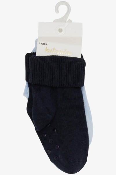 Katamino Baby Boy Ankle Socks, Pack of 2, ABS Li Basic , 0-24 Months, Mixed Colors