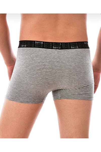 Berrak 4475 Men's Striped Lycra Boxer 6 Pieces