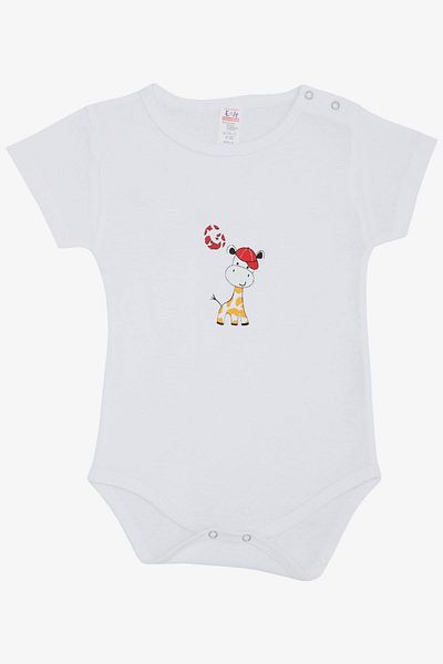 Breeze White Giraffe Printed Bodysuit Hat Snap Fastener Baby Watch for 9-3 Years Old Baby Boy