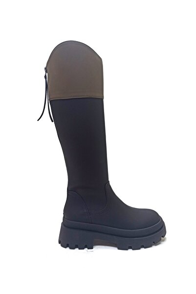 Guja SİYAH KADIN STREÇ YAĞMUR ÇİZME  BOT AYAKKABI