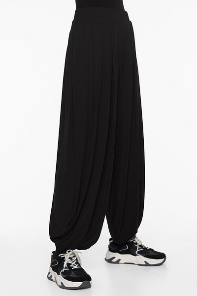 Oysho Modal blend wide-leg trousers