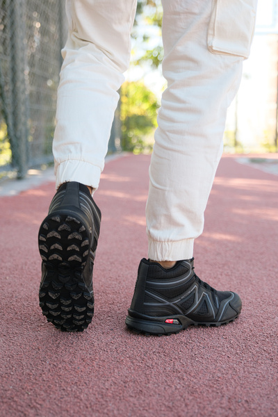 Riccon Pánské trekingové boty Thedouk0012723 Černé Smoked