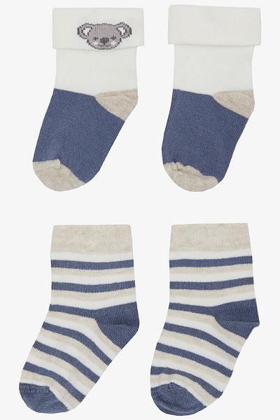 Katamino Koala Printed Baby Boy Socks - 2-Piece Cute, Mixed Color, 0-24 Months