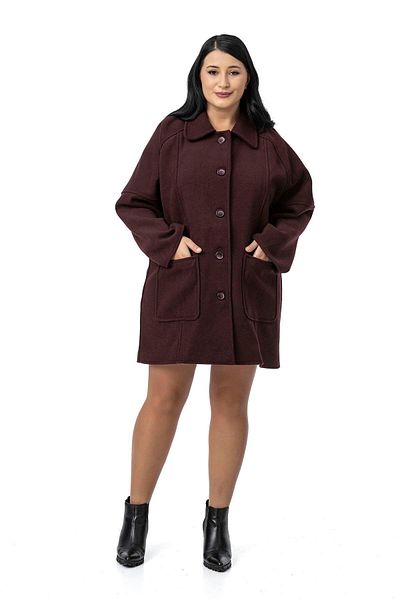 Plus size burgundy coat new arrivals