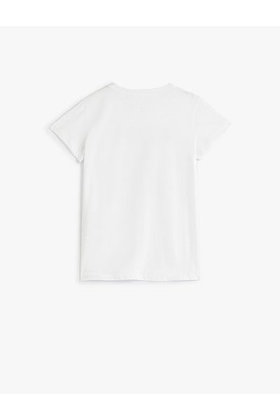 Koton Crew Neck Cotton Unicorn T-Shirt - Short Sleeve