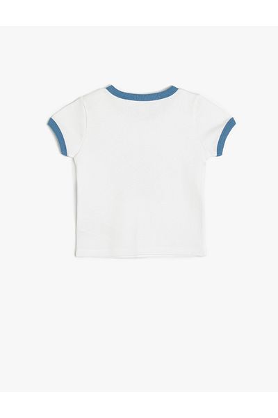 Koton Κοντομάνικο μπλουζάκι με στάμπα Seashell - Crew Neck