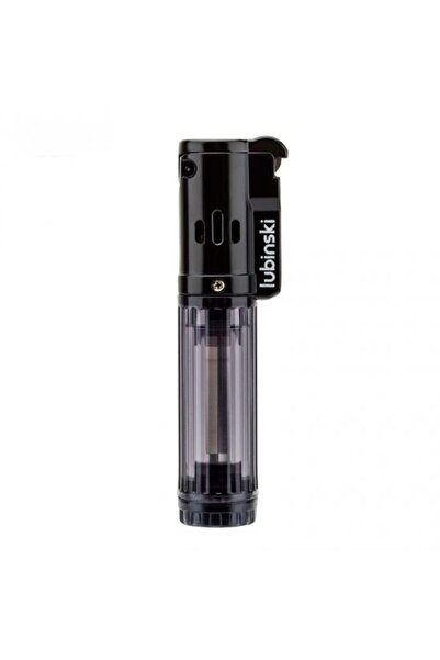 Lubinski Cigar Basic Slim Tek Torch Puro Çakmağı Siyah
