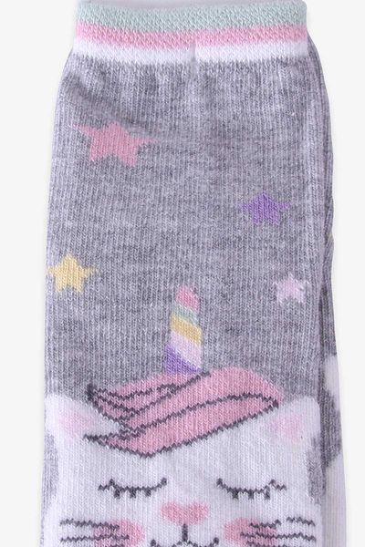 Katamino Момичешки чорапи Еднорог 1-2-9-10 години, Сиви