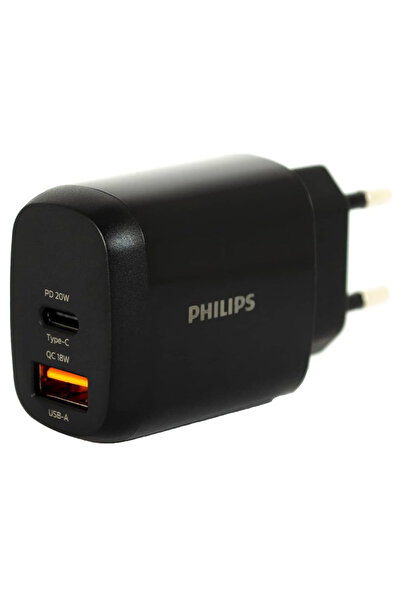 Philips Dlp4326cb Usb-a Ve Usb-c 20w Pd Hızlı Şarj Adaptörü