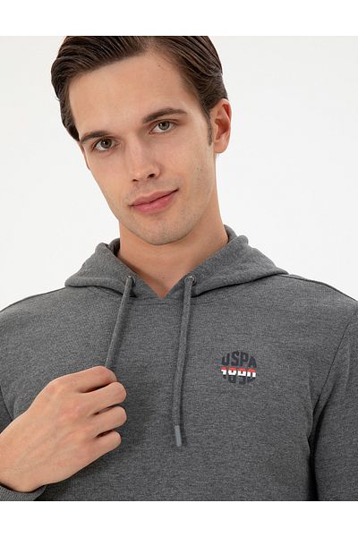 U.S. Polo Assn. Men's Anthracite Melange Sweatshirt 50293454 -Vr081