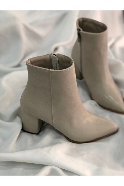 Hg Ayakkabı ΧΕΙΜΕΡΙΝΑ ΜΠΟΤΑΚΙΑ JUNO CREAM ΔΕΡΜΑΤΙΝΑ ΤΑΚΟΥΝΑ ΜΕ ΦΕΡΜΟΥΑΡ