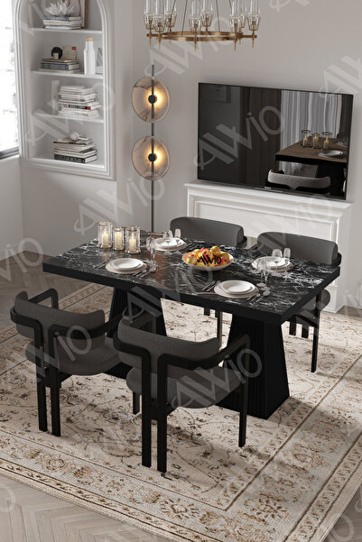 AVVİO Valery Lake Mdf Ayak Tokyo Demonte Sandalye 80x120 Yemek Masası Mutfak ...