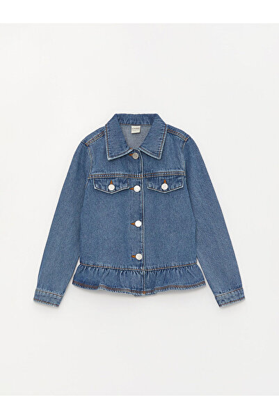 LC Waikiki Vrhunska nova sezonska Košulja kragna devojčina jeans jakna