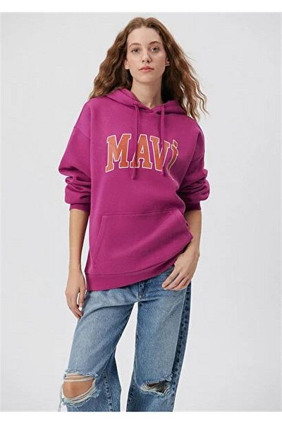 Mavi Hanorac cu imprimeu albastru de damă Plum M1600361-70597
