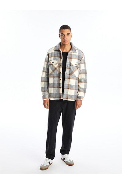 LC Waikiki LCW Casual καρό Άνετη εφαρμογή Μακρυμάνικο καρό ανδρικό πουκάμισο ξυλοκόπο