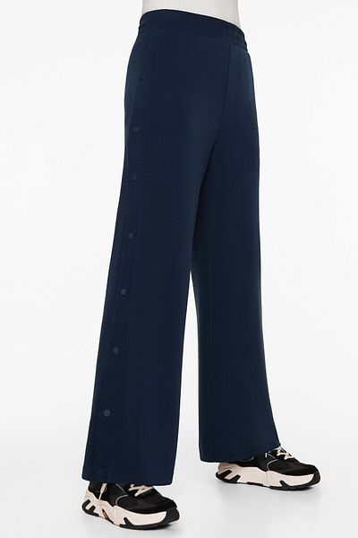 Oysho Soft-touch wide, straight-leg trousers with modal and buttons